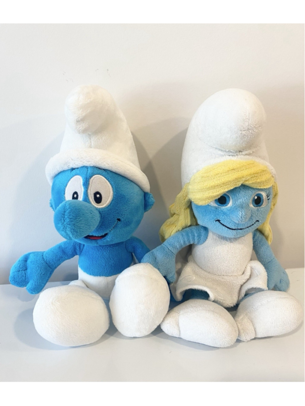 The Smurfs Clumsy Smurf & Smurfette Plush Lot 2 JAKKS Pacific 2013